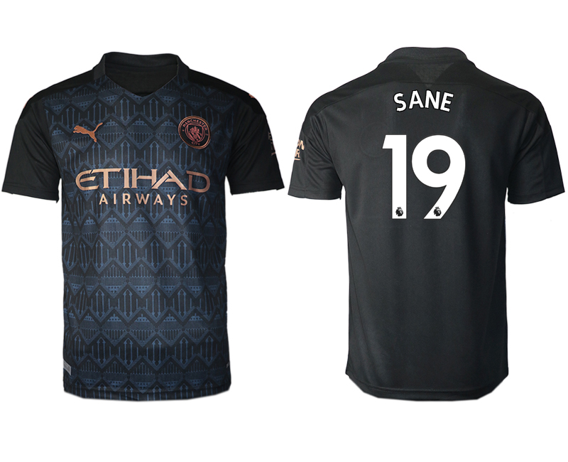Men 2020-2021 club Manchester City away aaa version #19 black Soccer Jerseys->manchester city jersey->Soccer Club Jersey